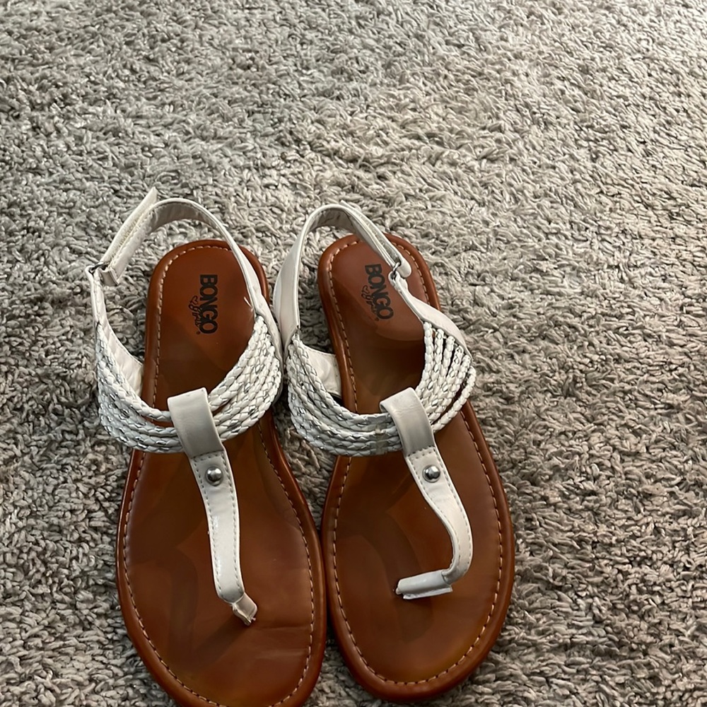 White sandals